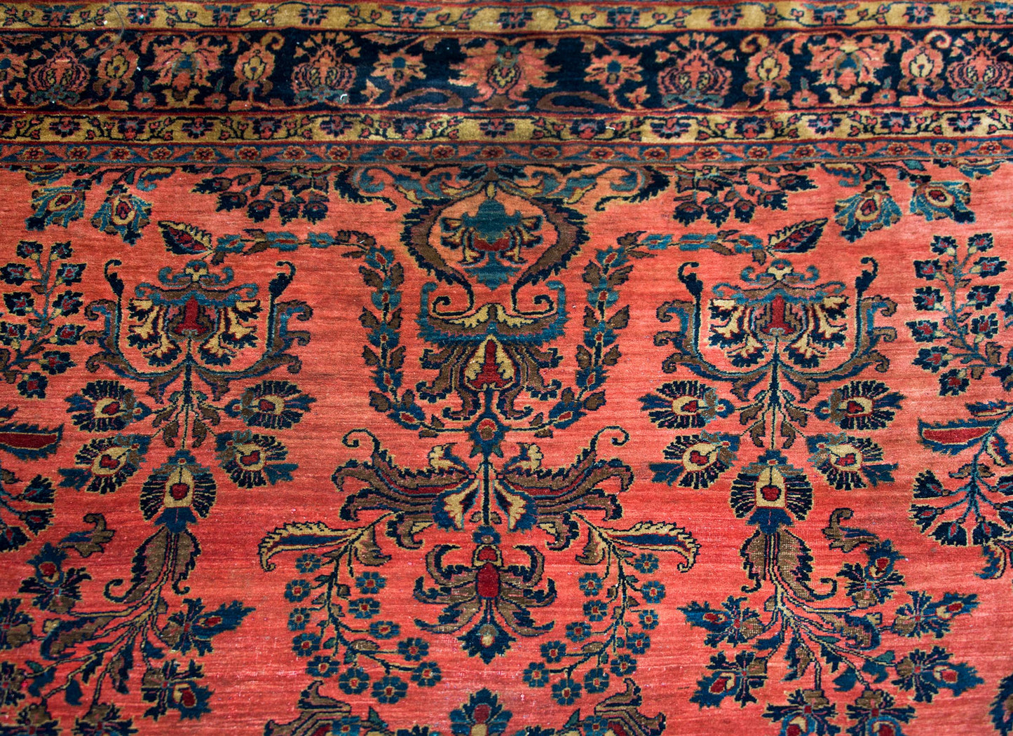 Early 20th Century Persian Sarouk Mohajeran Rug For Sale