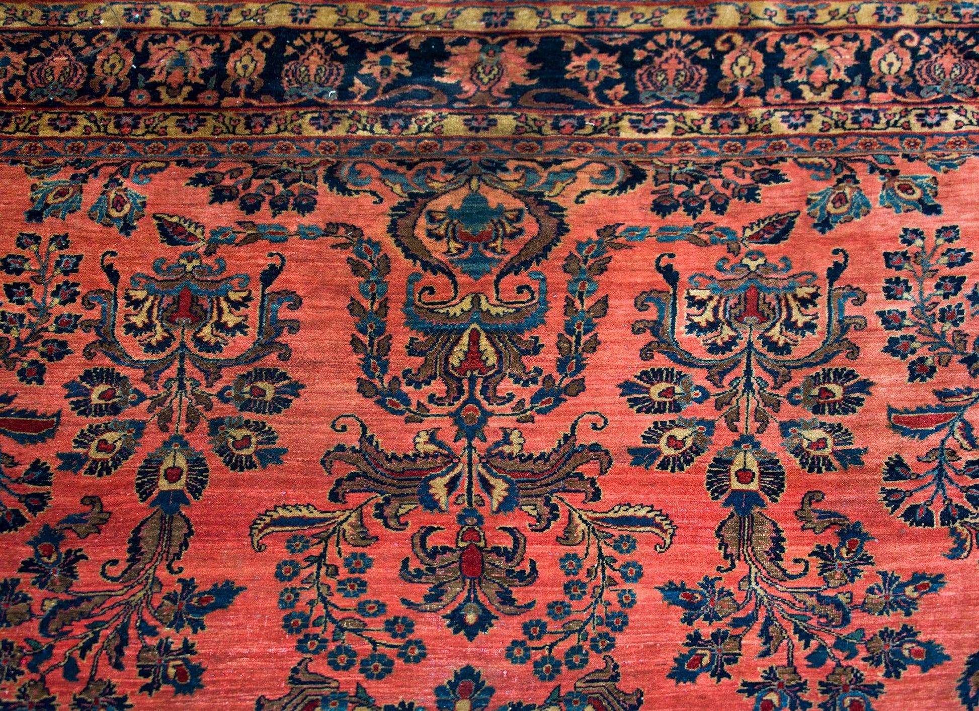 Early 20th Century Persian Sarouk Mohajeran Rug For Sale