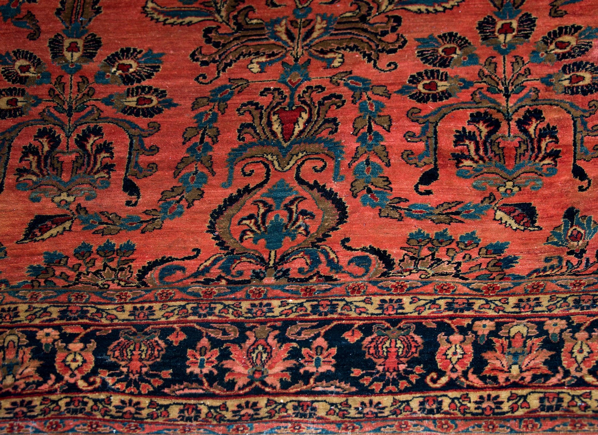 Early 20th Century Persian Sarouk Mohajeran Rug For Sale