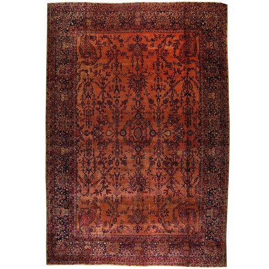 19th Century Persian Lavar Kirman Rug For Sale
