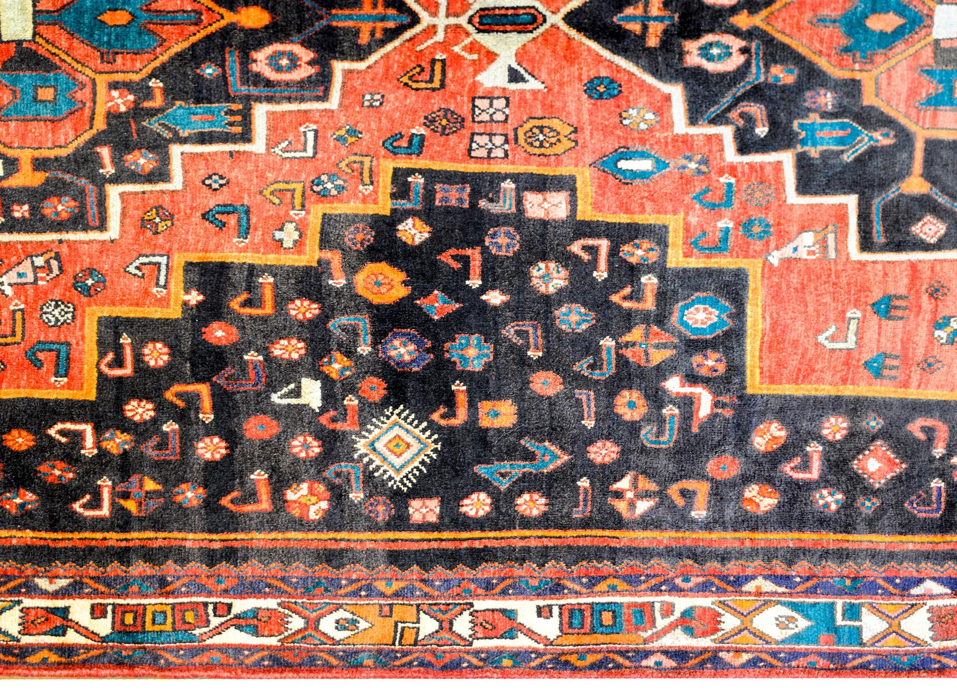 Beautiful Vintage Mazleghan Rug For Sale