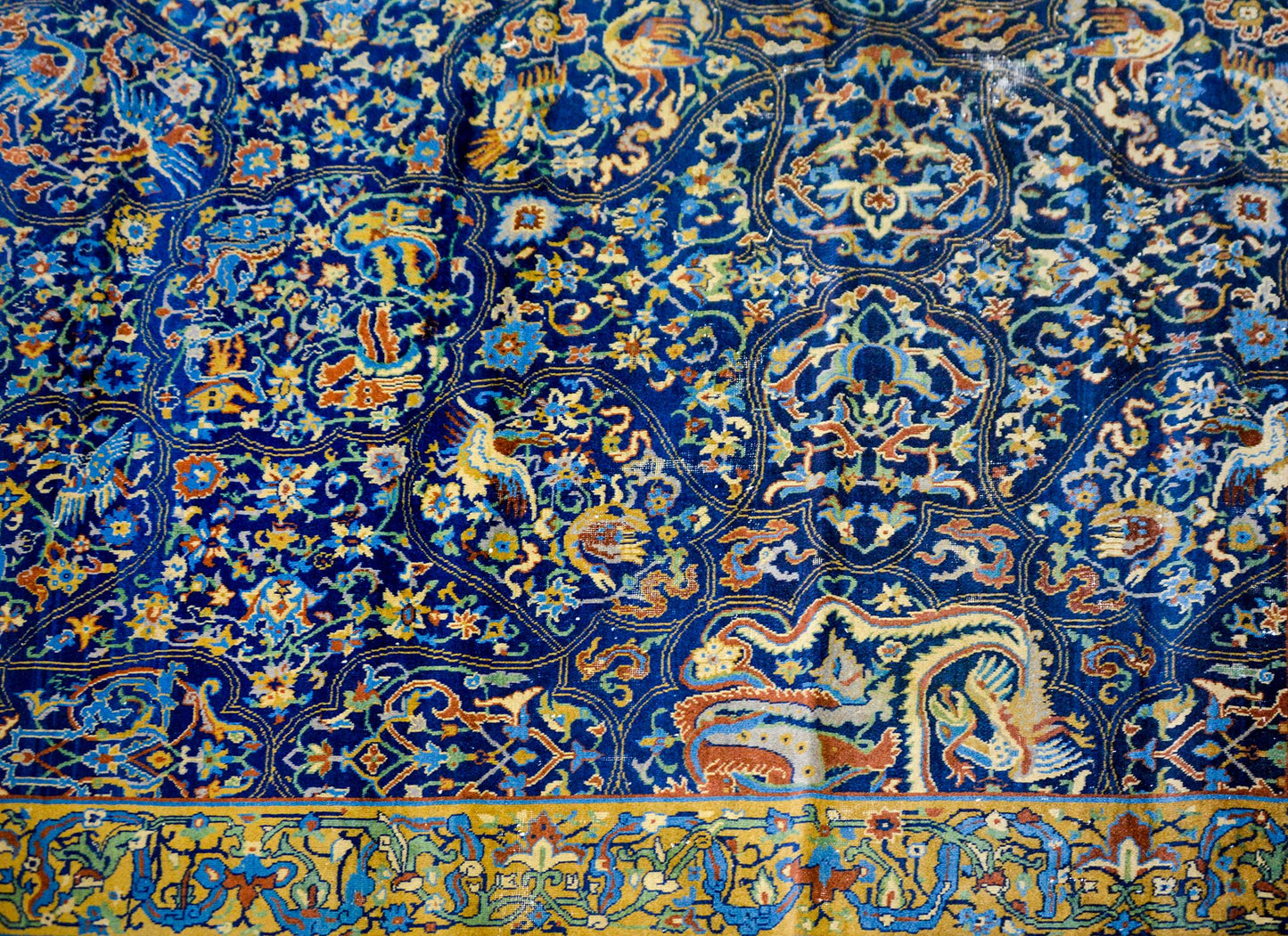 Mesmerizing Late 19th Century Agra Rug For Sale