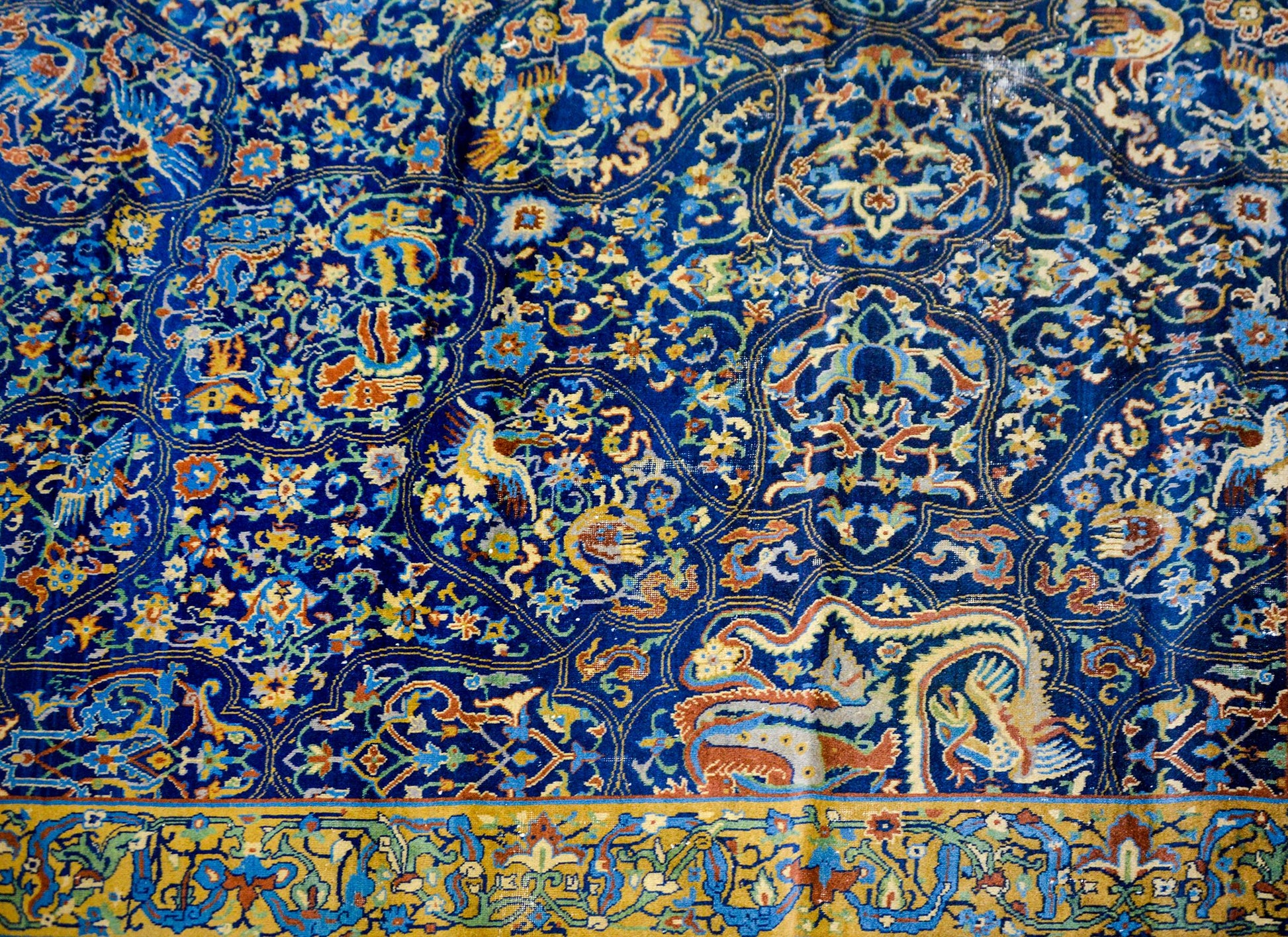 Mesmerizing Late 19th Century Agra Rug For Sale