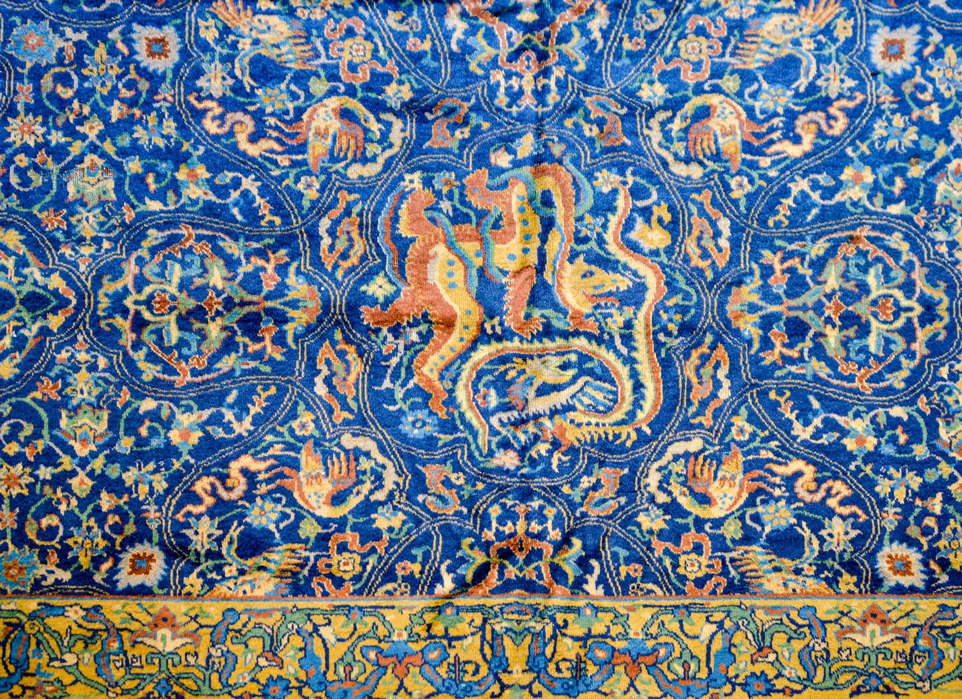 Mesmerizing Late 19th Century Agra Rug For Sale