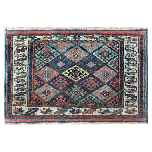 Early 20th Century Kurdish Jaffe Rug For Sale
