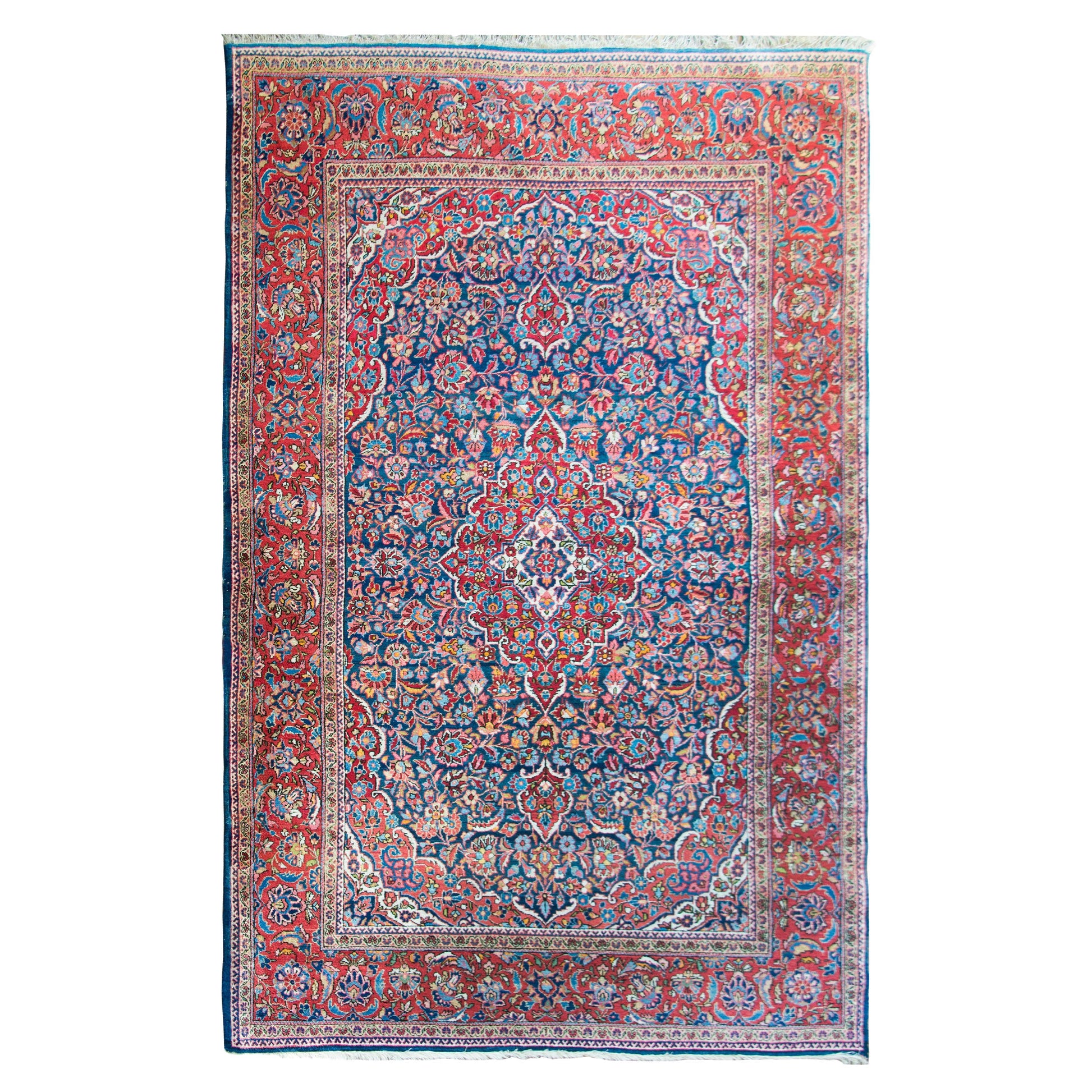 Early 20th Century Persian Kashan Rug For Sale
