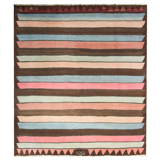 Vintage Persian Zarand Kilim Rug For Sale