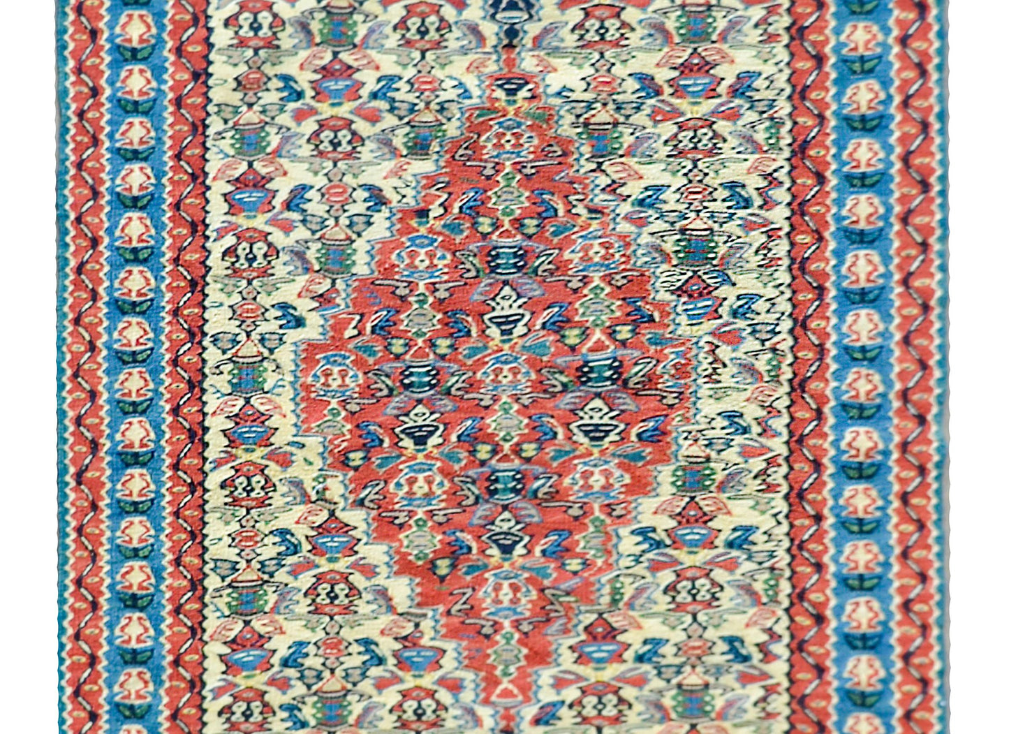 Vintage Persian Senneh Kilim Runner For Sale