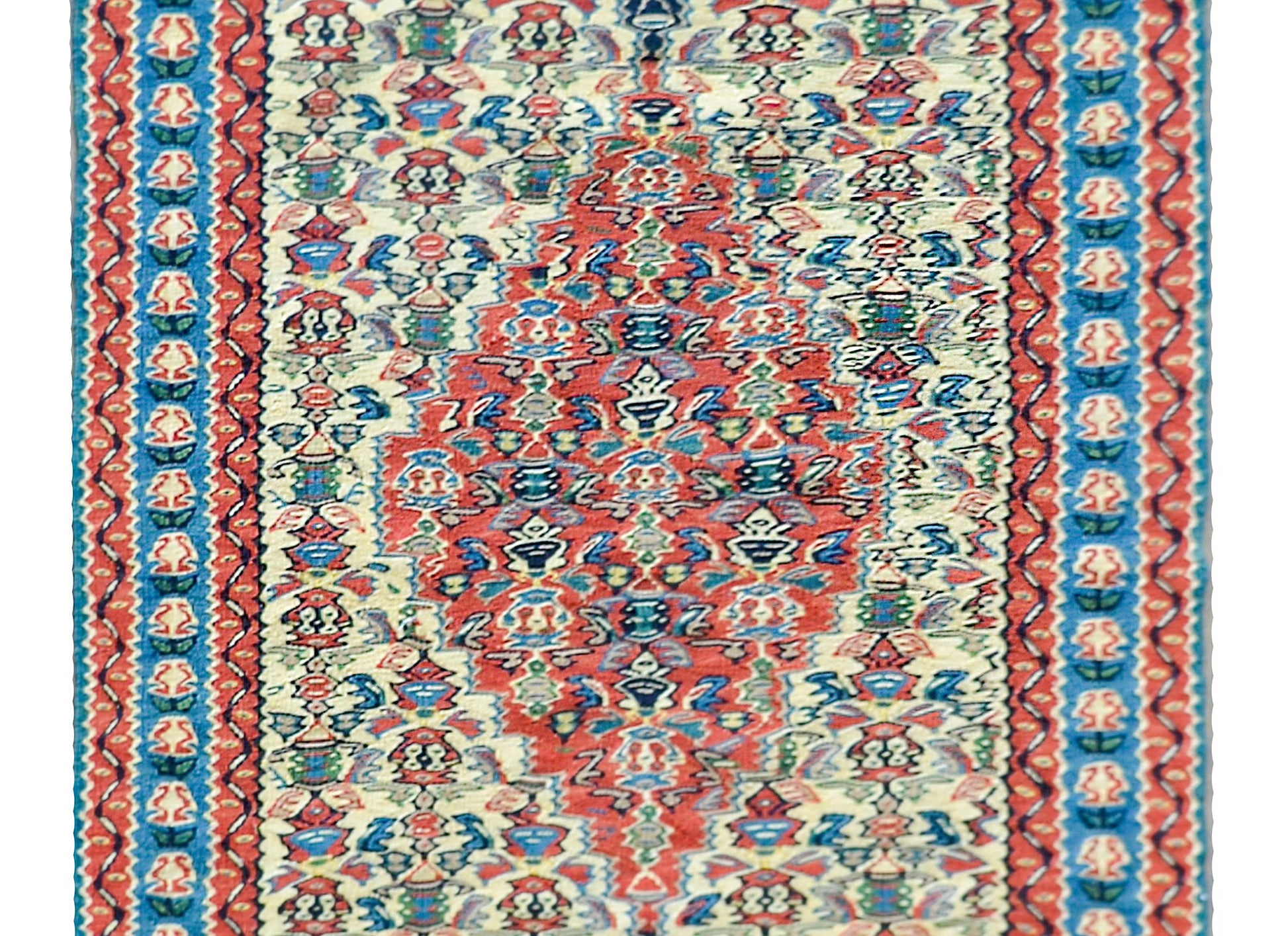 Vintage Persian Senneh Kilim Runner For Sale
