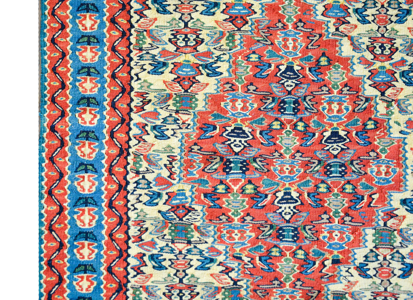 Vintage Persian Senneh Kilim Runner For Sale