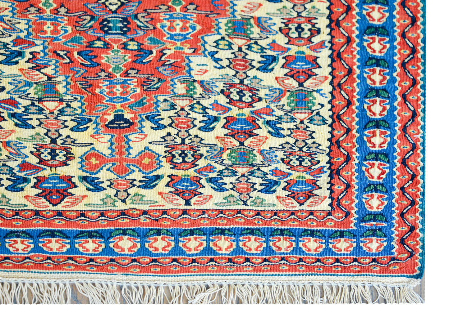 Vintage Persian Senneh Kilim Runner For Sale