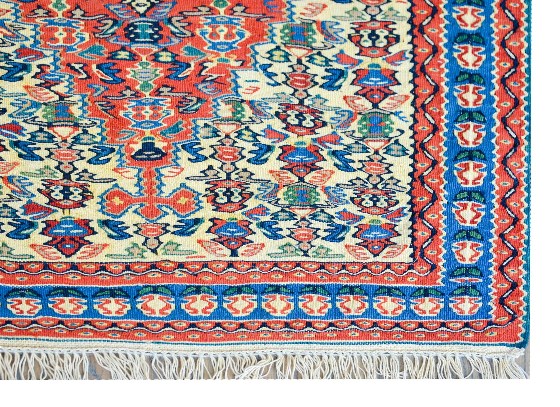 Vintage Persian Senneh Kilim Runner For Sale