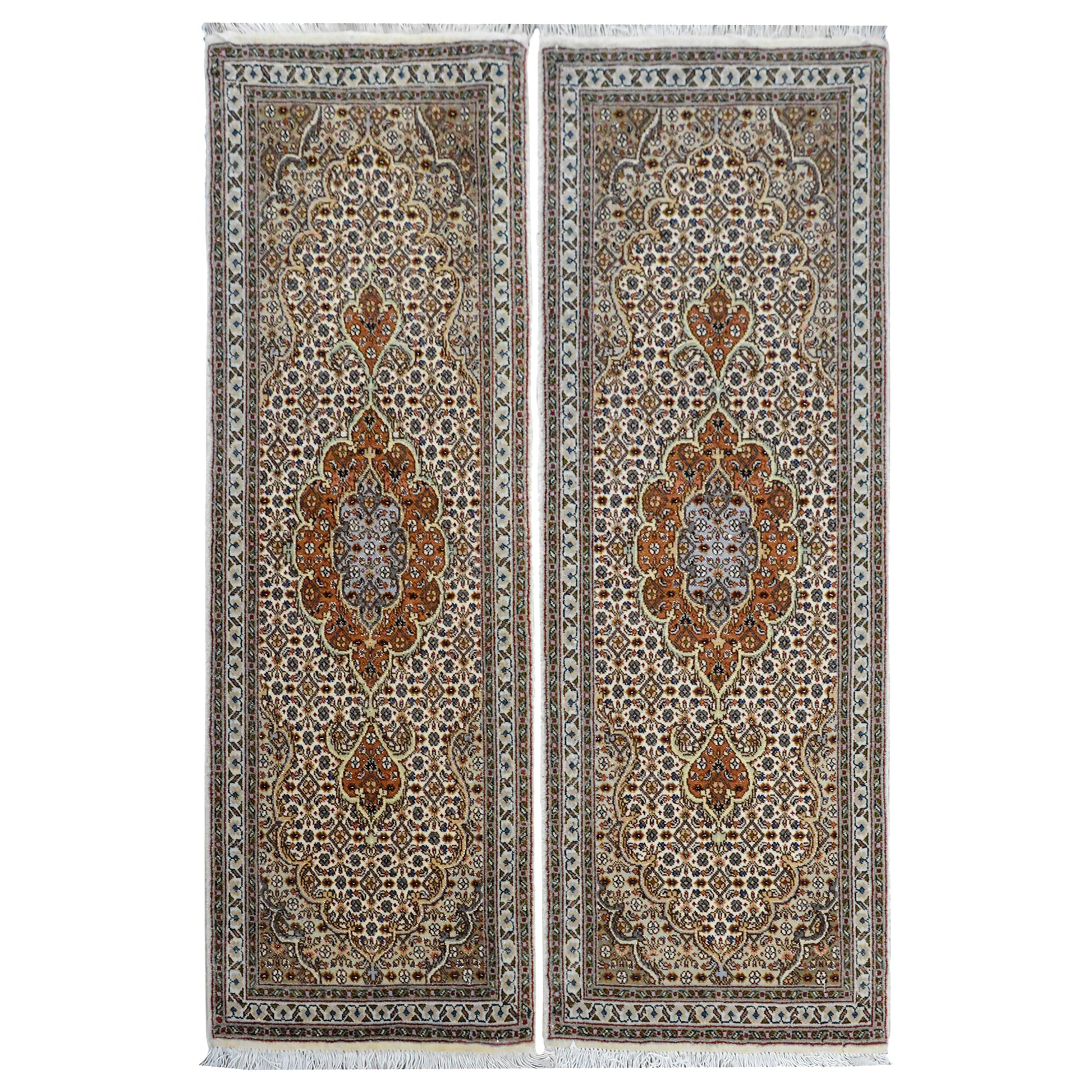 Pair of Petite Tabriz Runners For Sale
