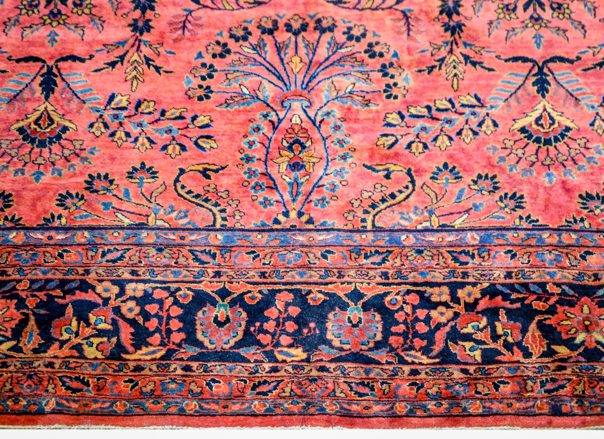 Majestic Early 20th Century Sarouk Mohajeran Rug For Sale