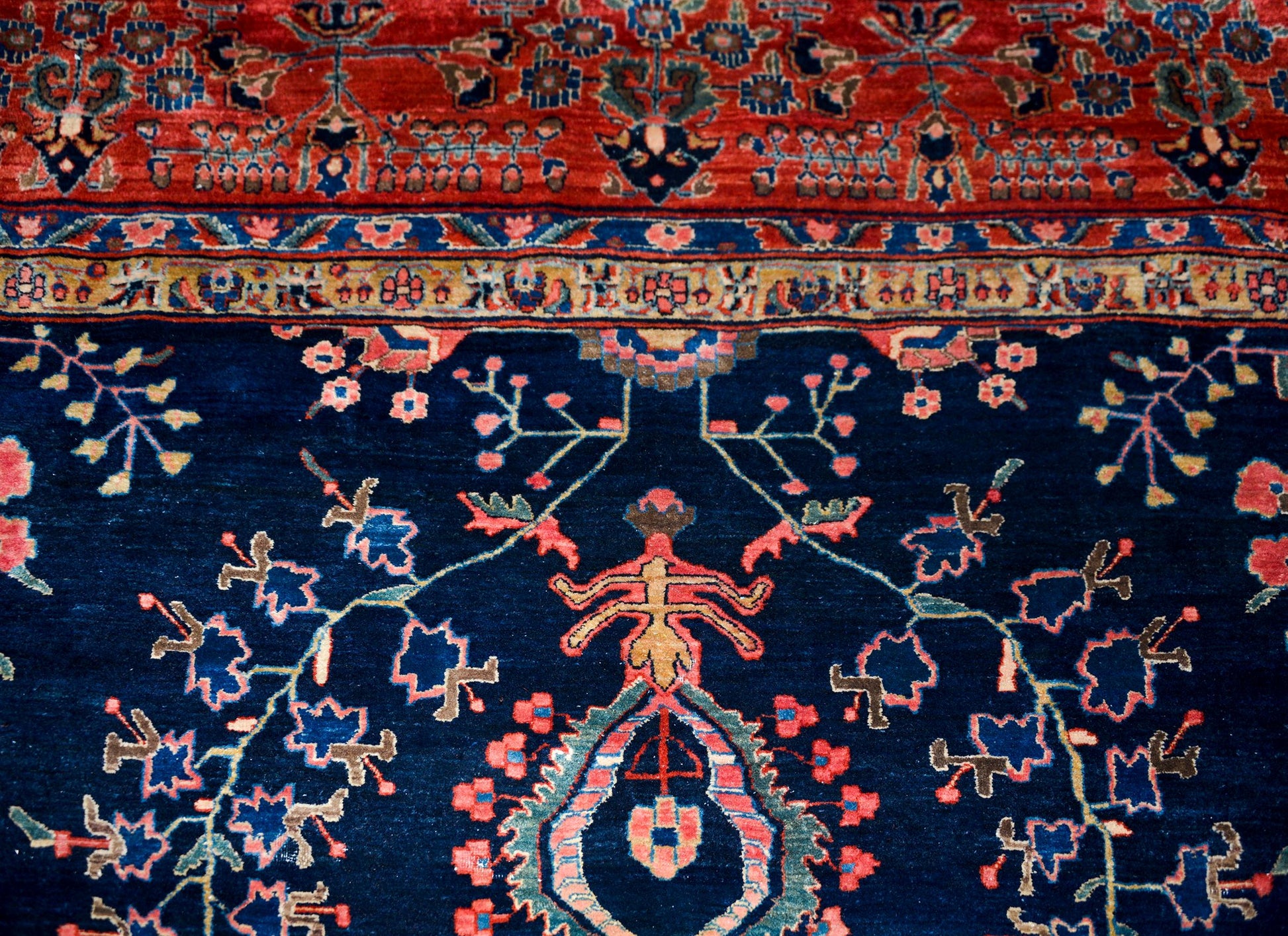 Early 20th Century Sarouk Mohajeran Rug For Sale