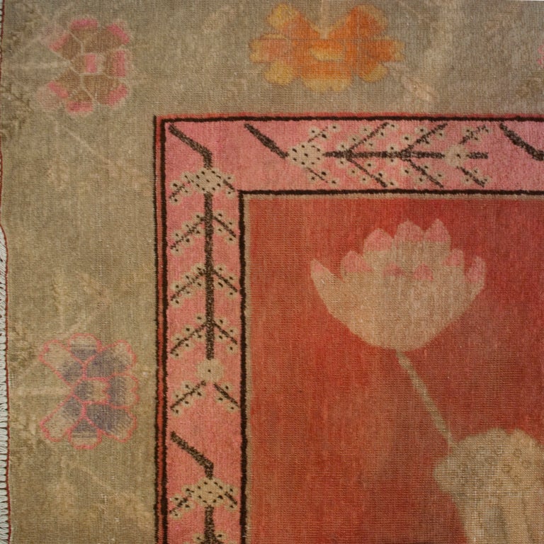 Early 20th Century Central Asian Khotan Carpet For Sale