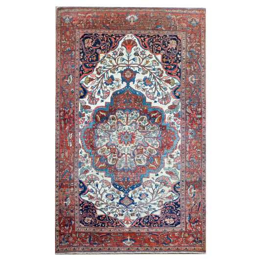 Stunning Early 20th Century Sarouk Farahan Rug For Sale