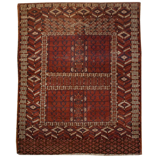 19th Century Turkmen Prayer Rug For Sale
