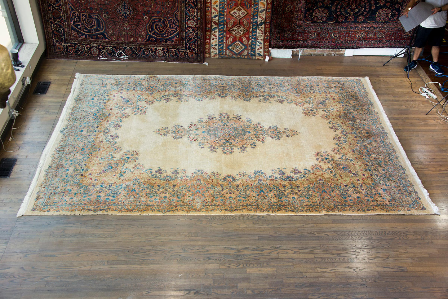 Early 20th Century Persian Kirman Rug For Sale