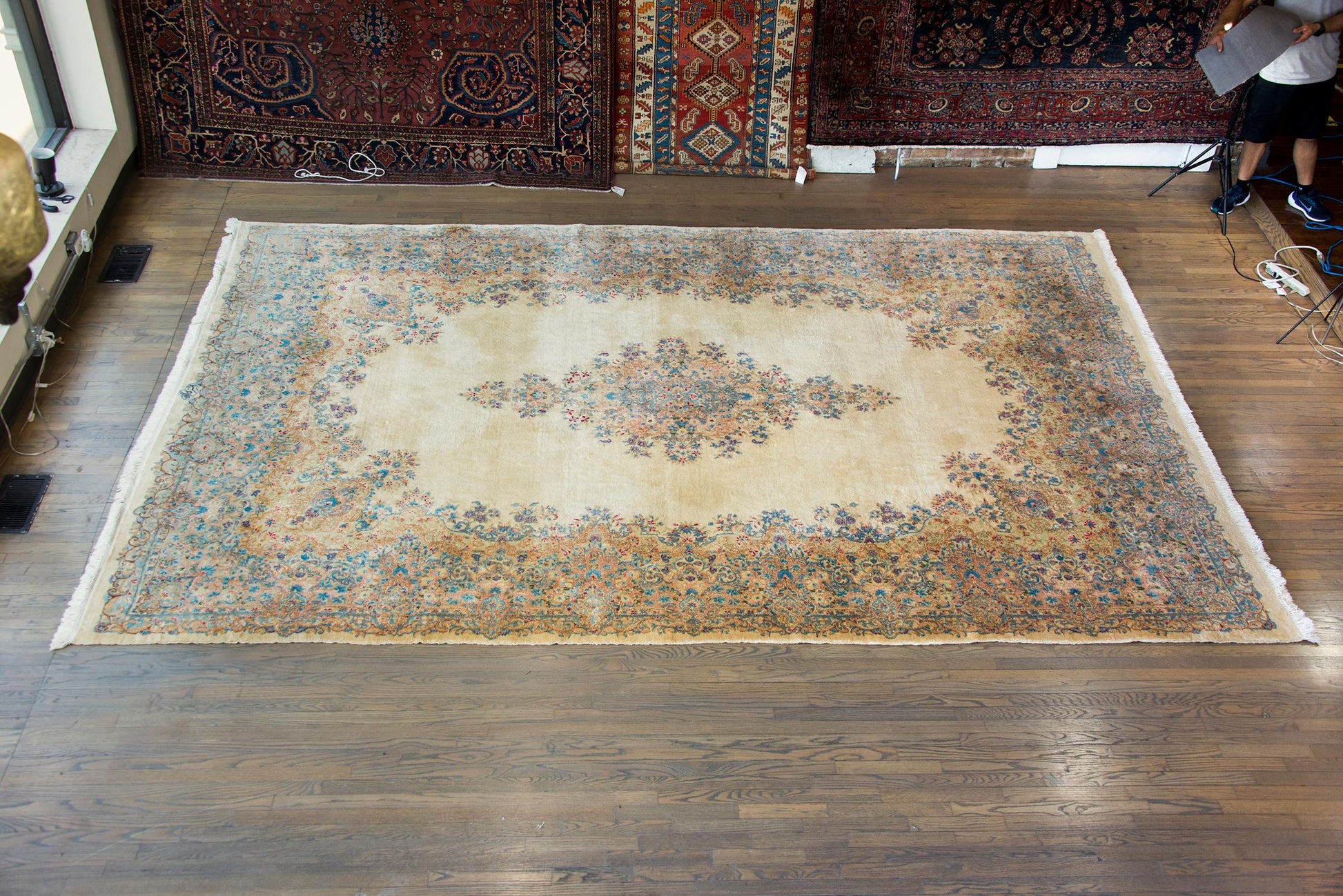 Early 20th Century Persian Kirman Rug For Sale