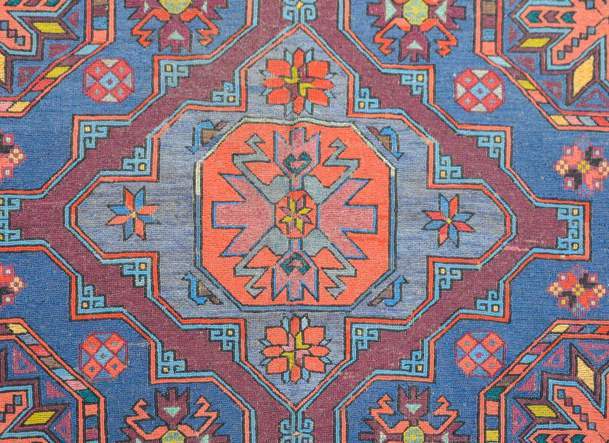 Bold Vintage Soumak Rug For Sale
