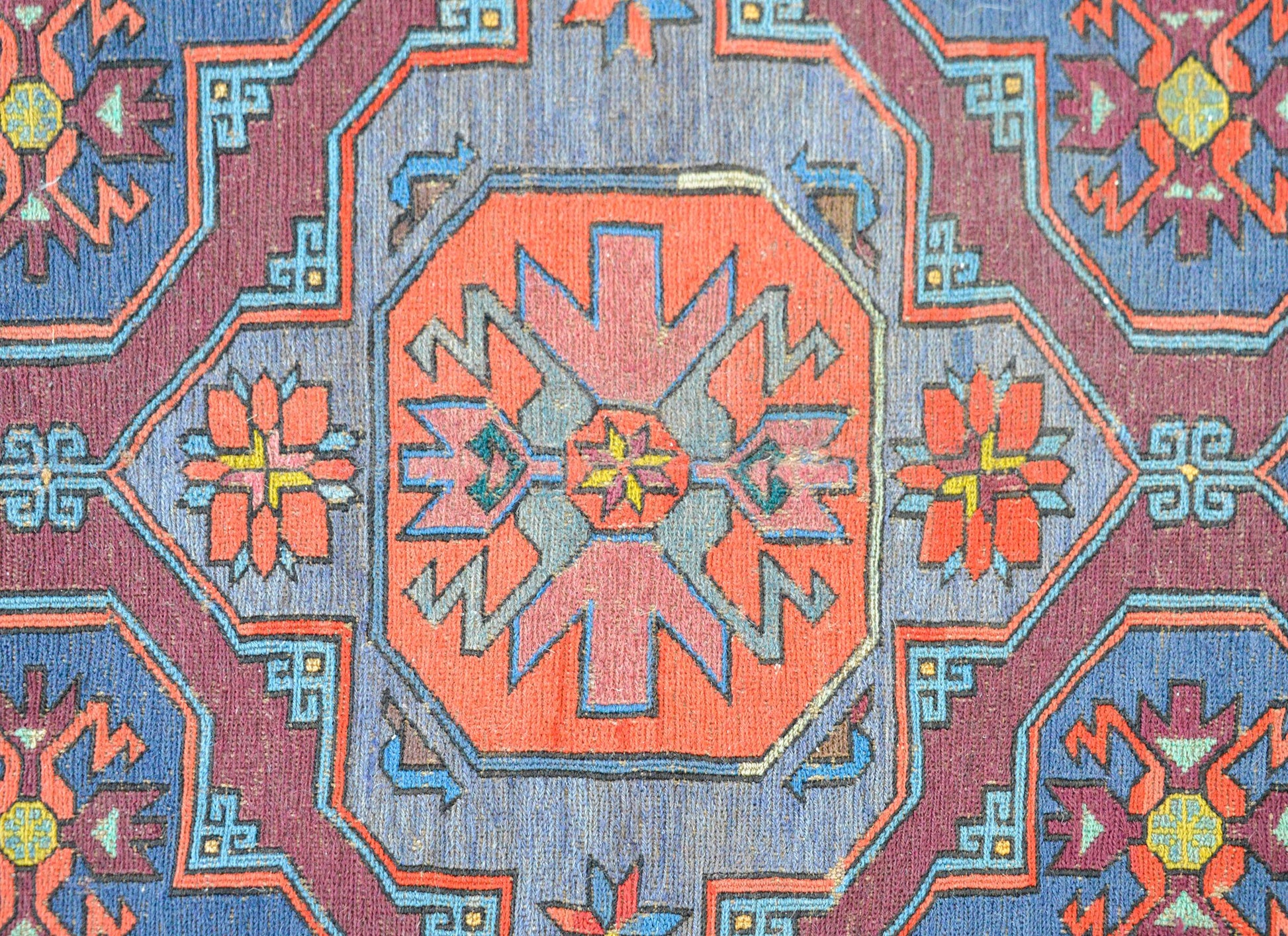 Bold Vintage Soumak Rug For Sale