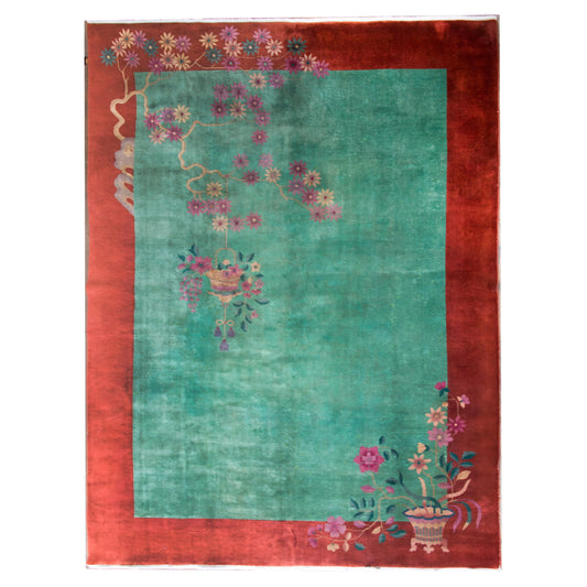 Early 20th Century Chinese Art Deco Rug For Sale
