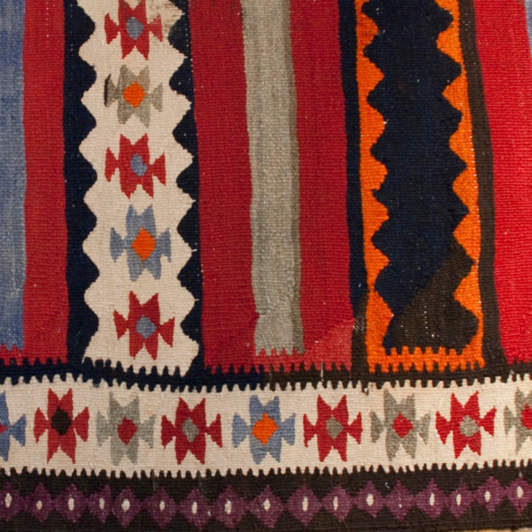 Early 20th Century Zarand Kilim Carpet For Sale