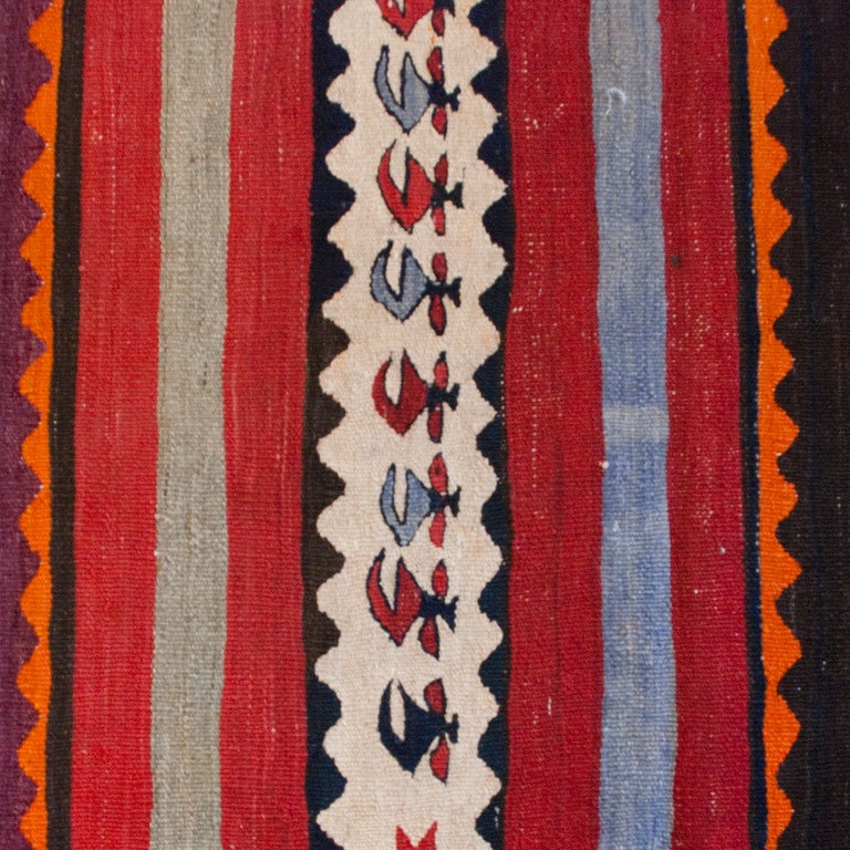 Early 20th Century Zarand Kilim Carpet For Sale