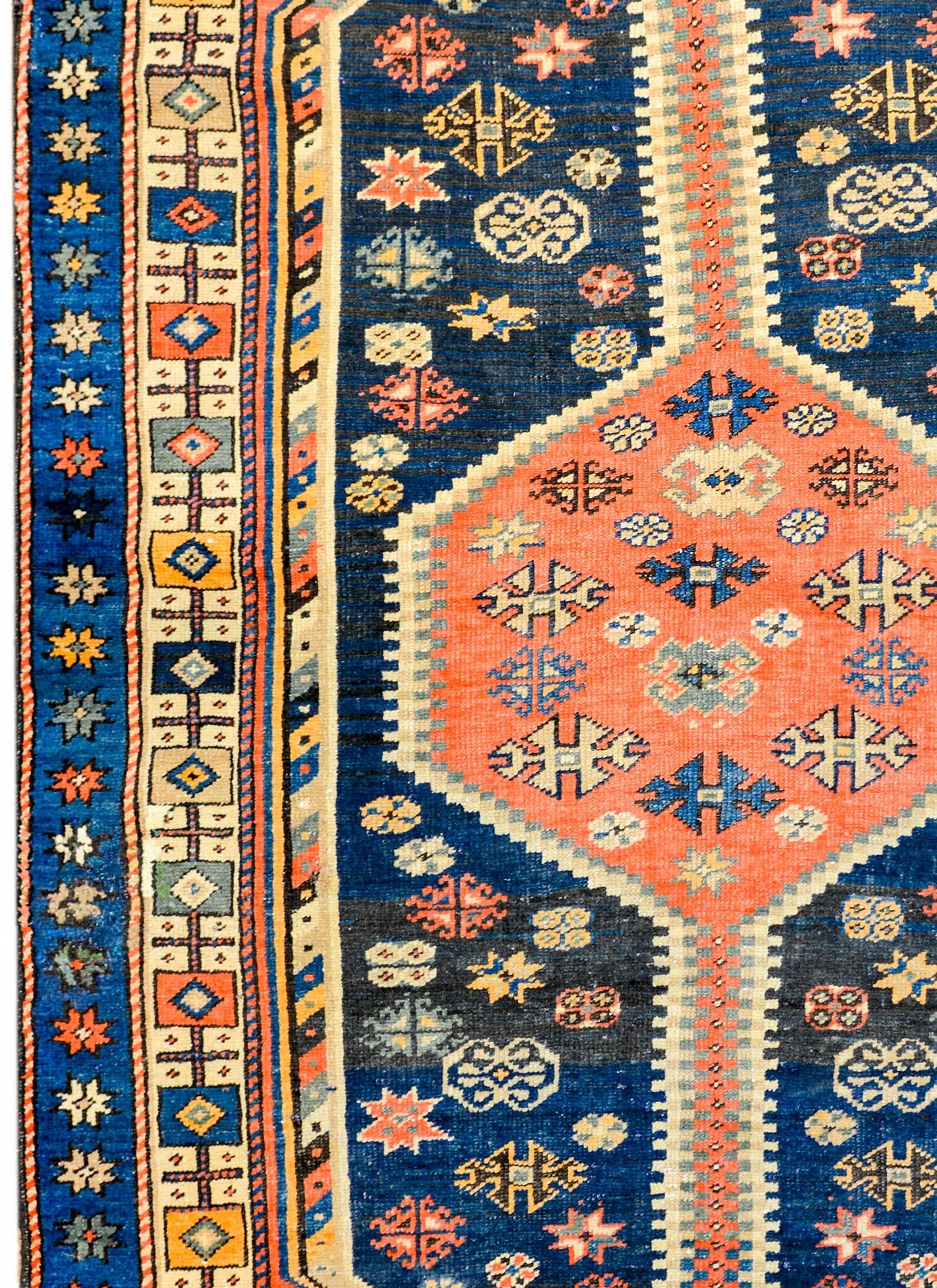 Vivid Early 20th Century Azeri Rug For Sale