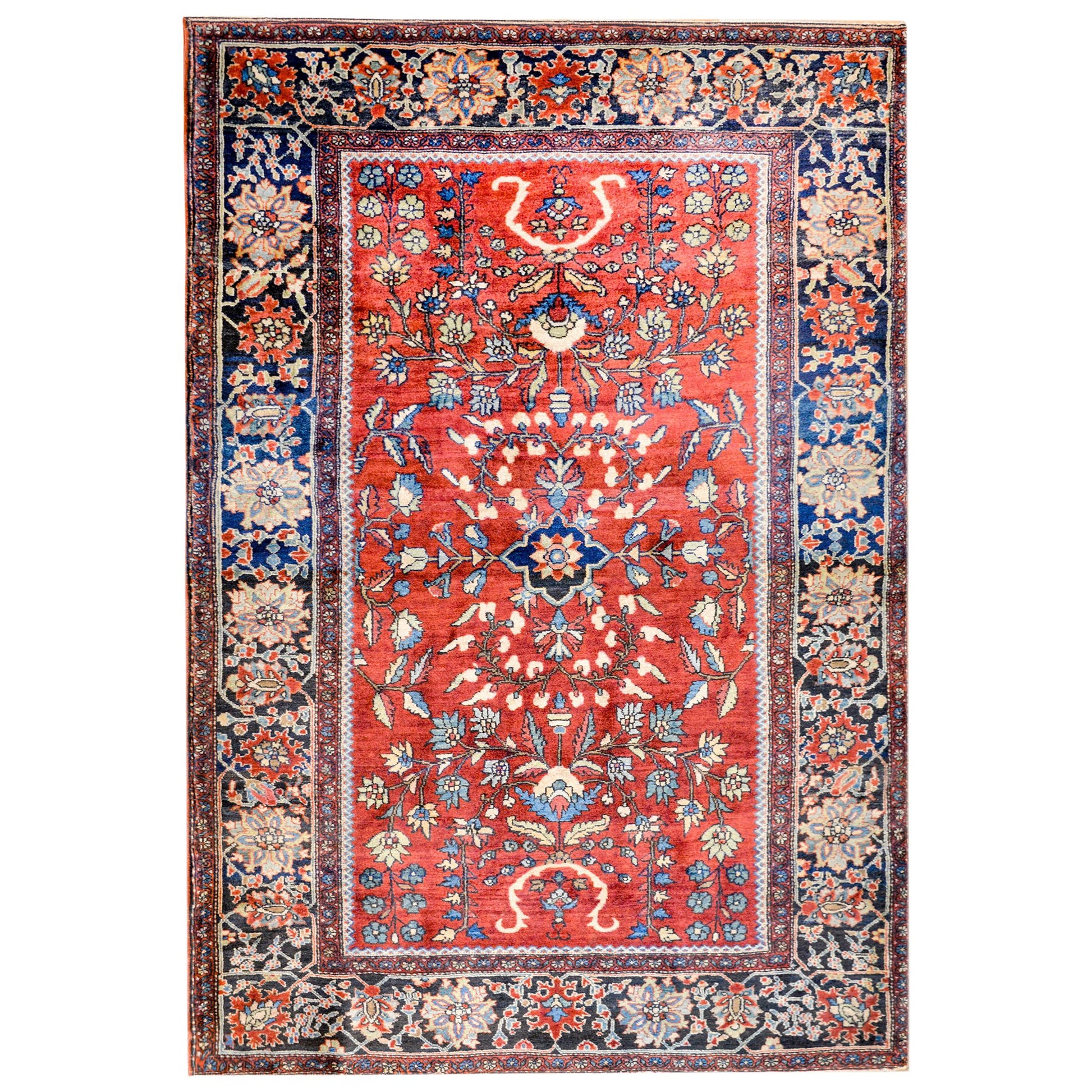 Beautiful Early 20th Century Sarouk Farahan Rug For Sale