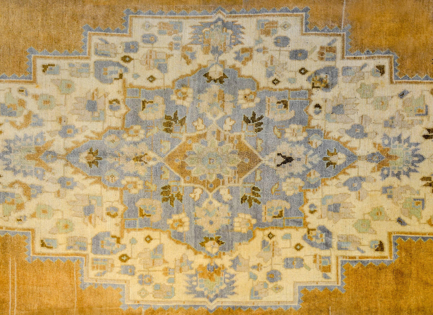 Wonderful Vintage Turkish Oushak Rug For Sale