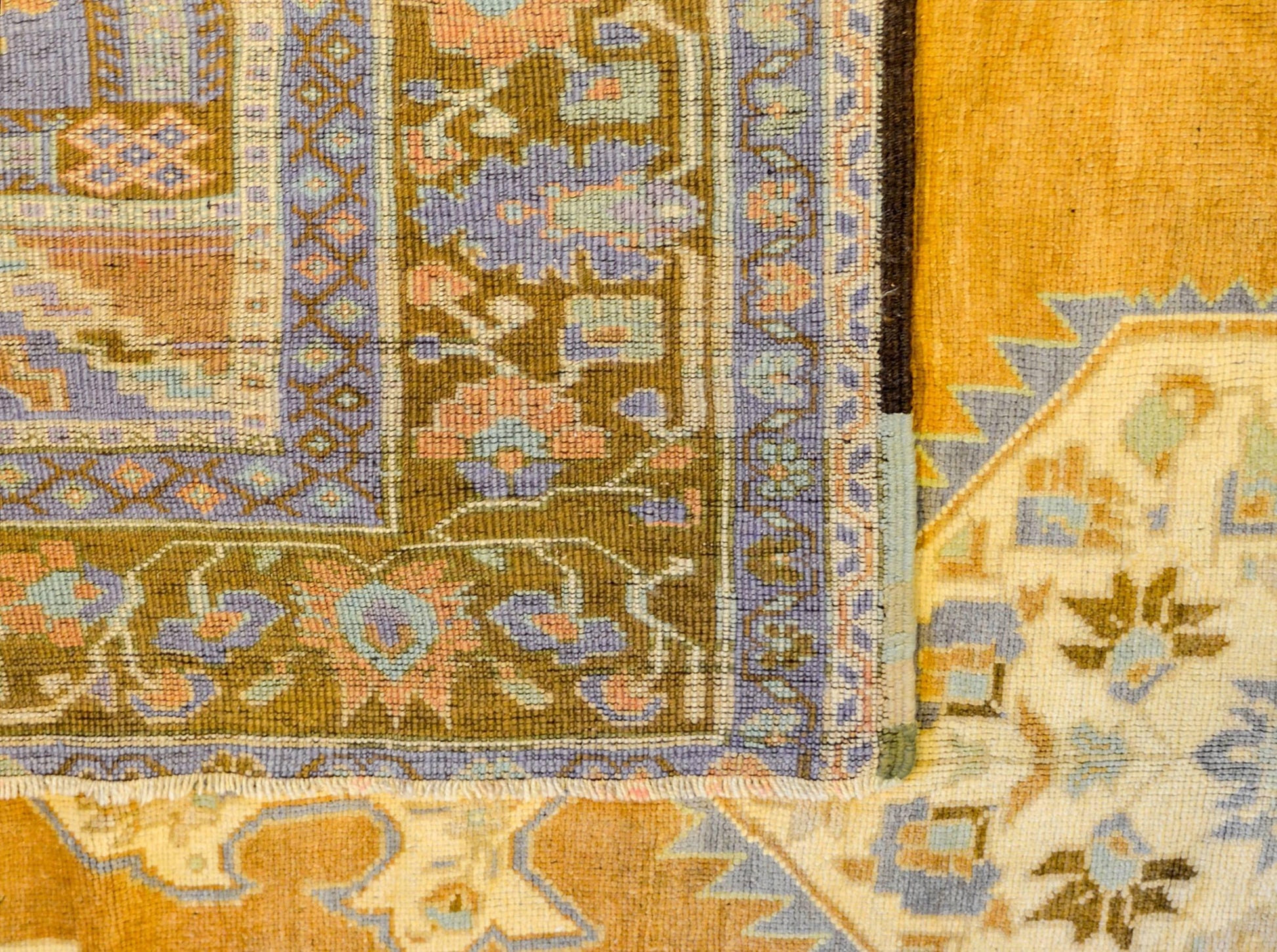 Wonderful Vintage Turkish Oushak Rug For Sale