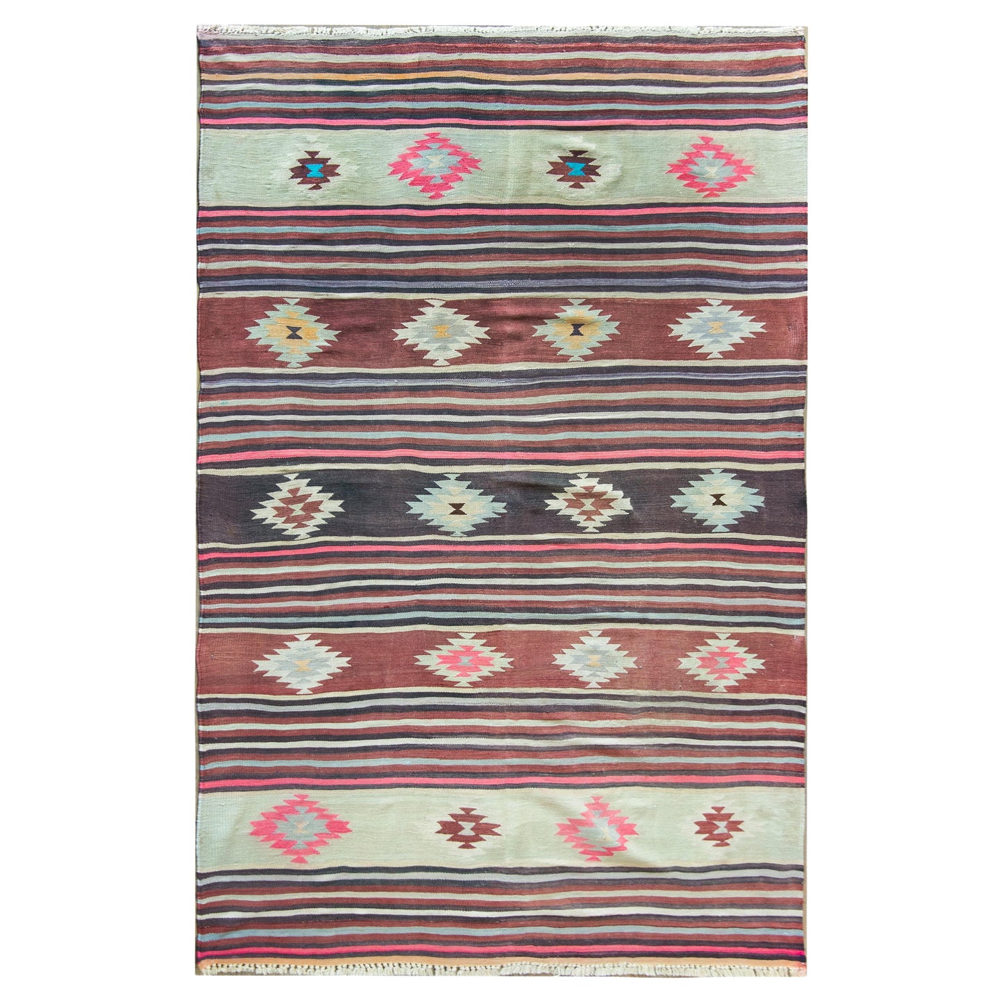 Vintage Turkish Bergama Kilim Rug For Sale