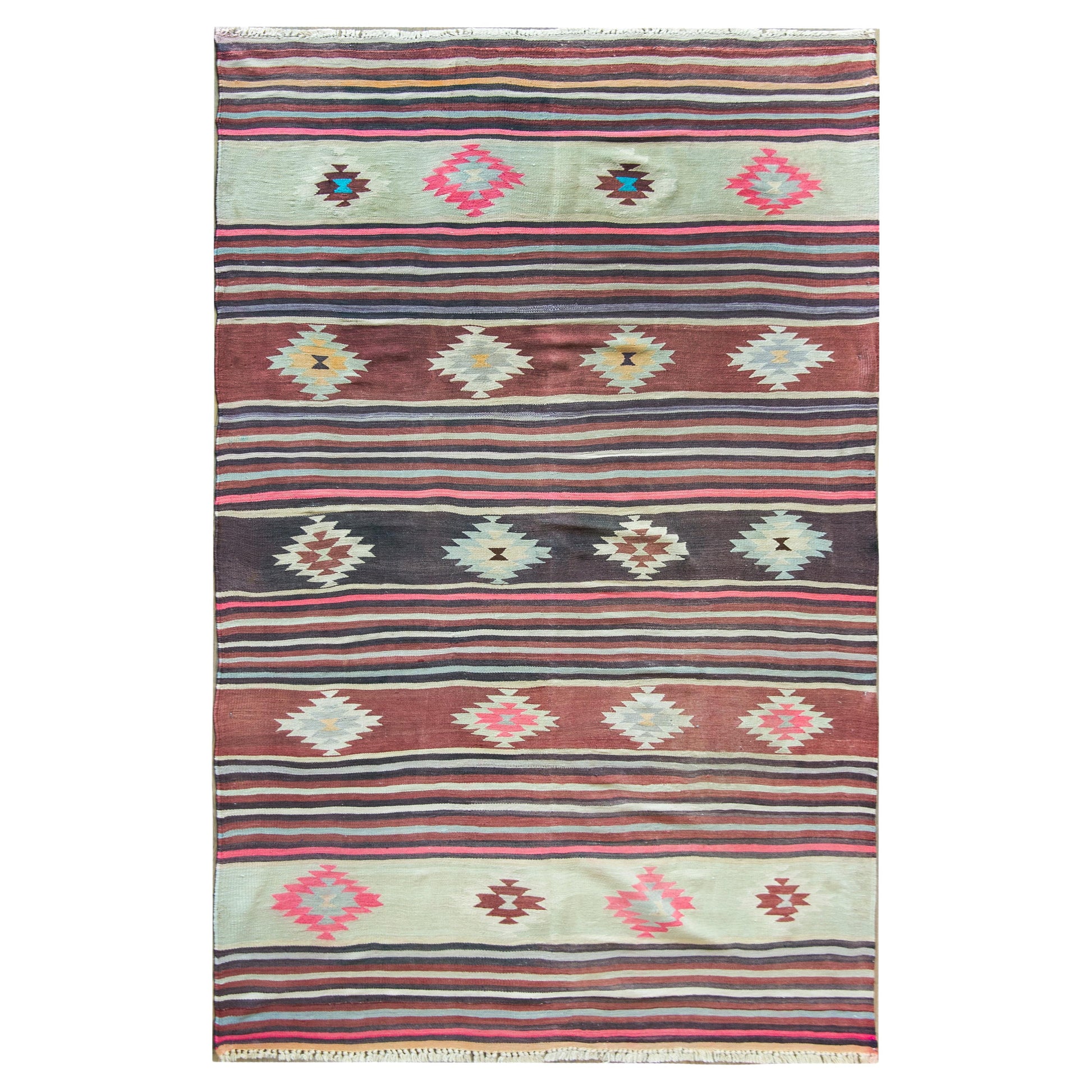 Vintage Turkish Bergama Kilim Rug For Sale