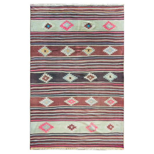 Vintage Turkish Bergama Kilim Rug For Sale