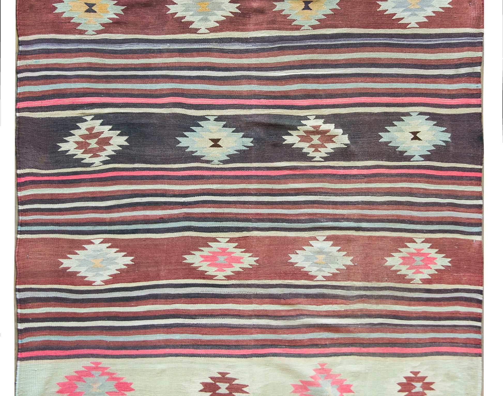 Vintage Turkish Bergama Kilim Rug For Sale