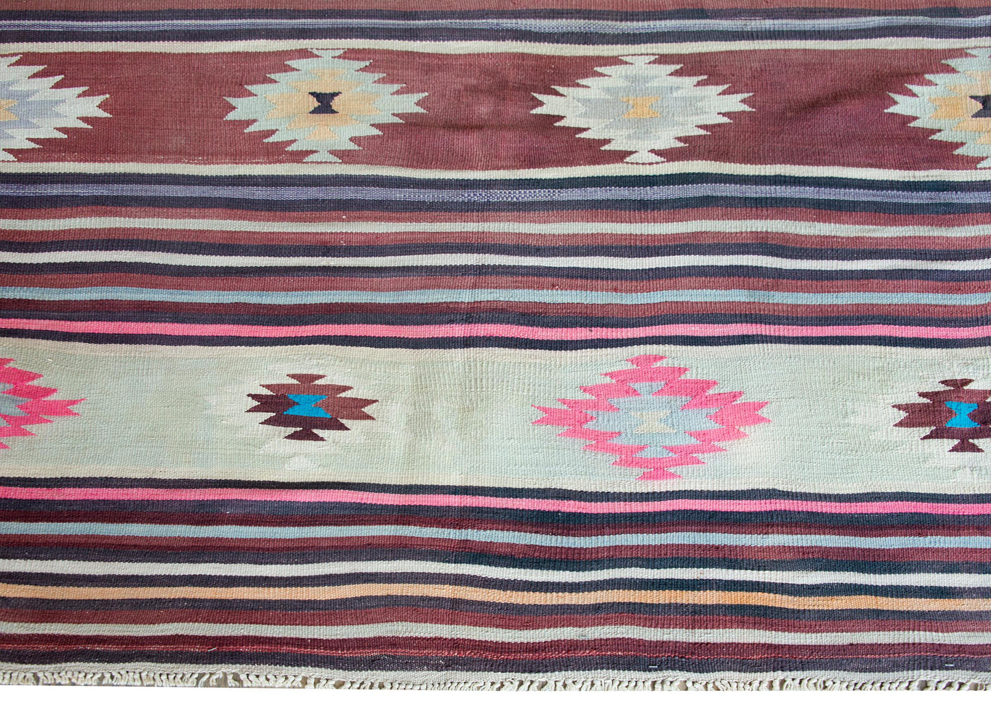 Vintage Turkish Bergama Kilim Rug For Sale