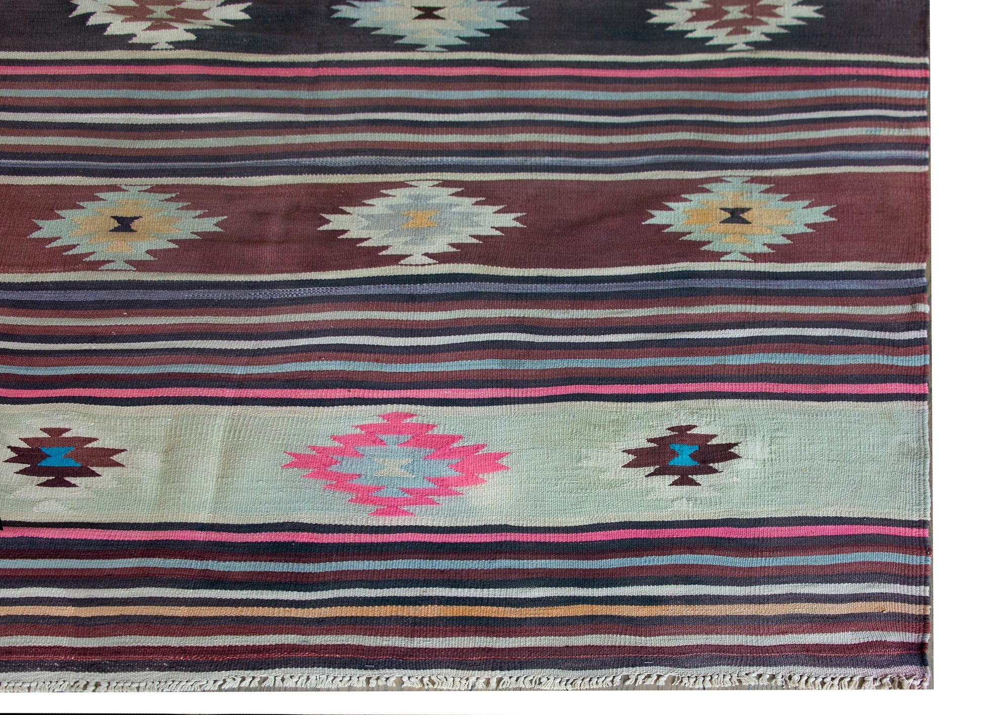 Vintage Turkish Bergama Kilim Rug For Sale