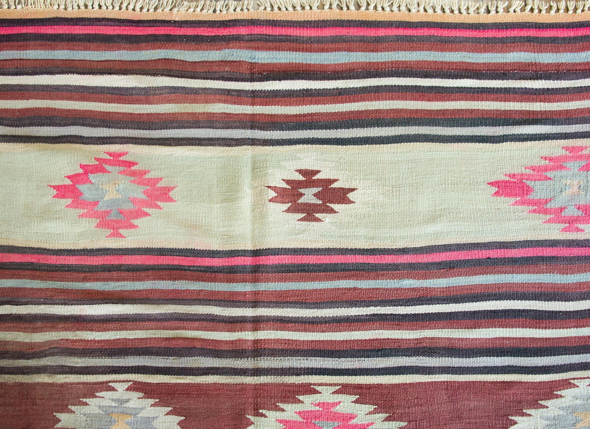 Vintage Turkish Bergama Kilim Rug For Sale