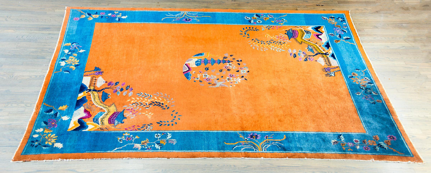 Early 20th Century Chinese Art Deco Rug For Sale