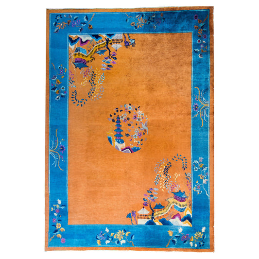 Early 20th Century Chinese Art Deco Rug For Sale