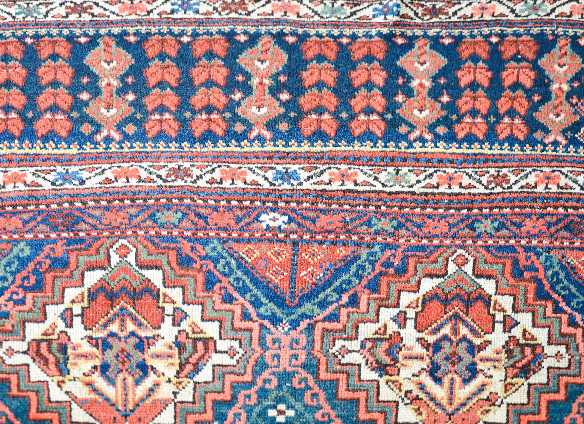 Early 20th Century Malayer Bag Face Rug For Sale