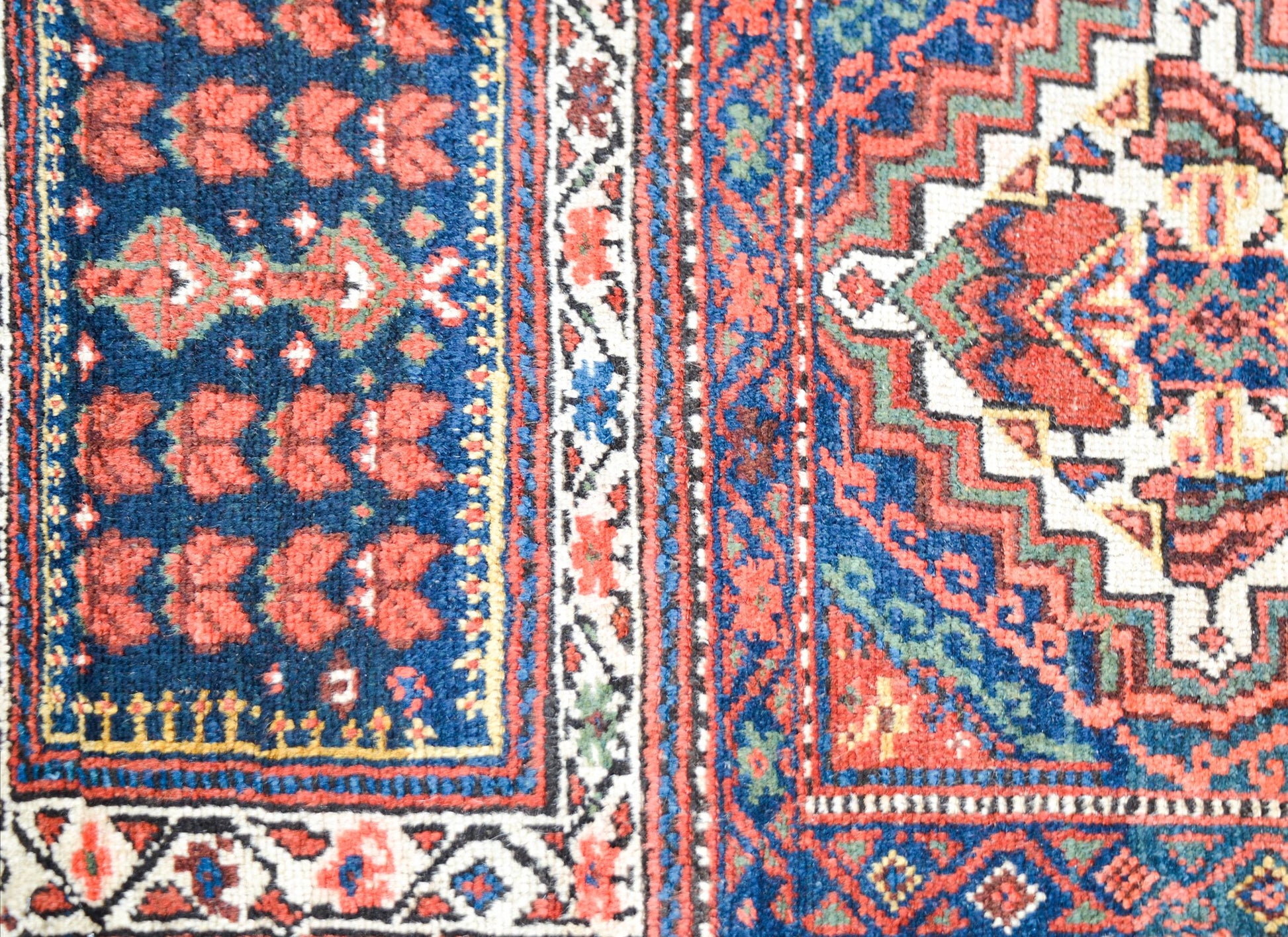 Early 20th Century Malayer Bag Face Rug For Sale