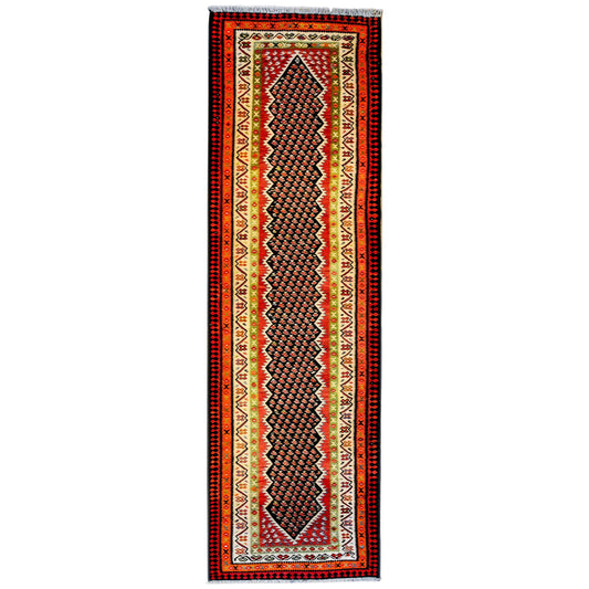 Wonderful Mid-20th Century Kurdish Kilim Runner For Sale