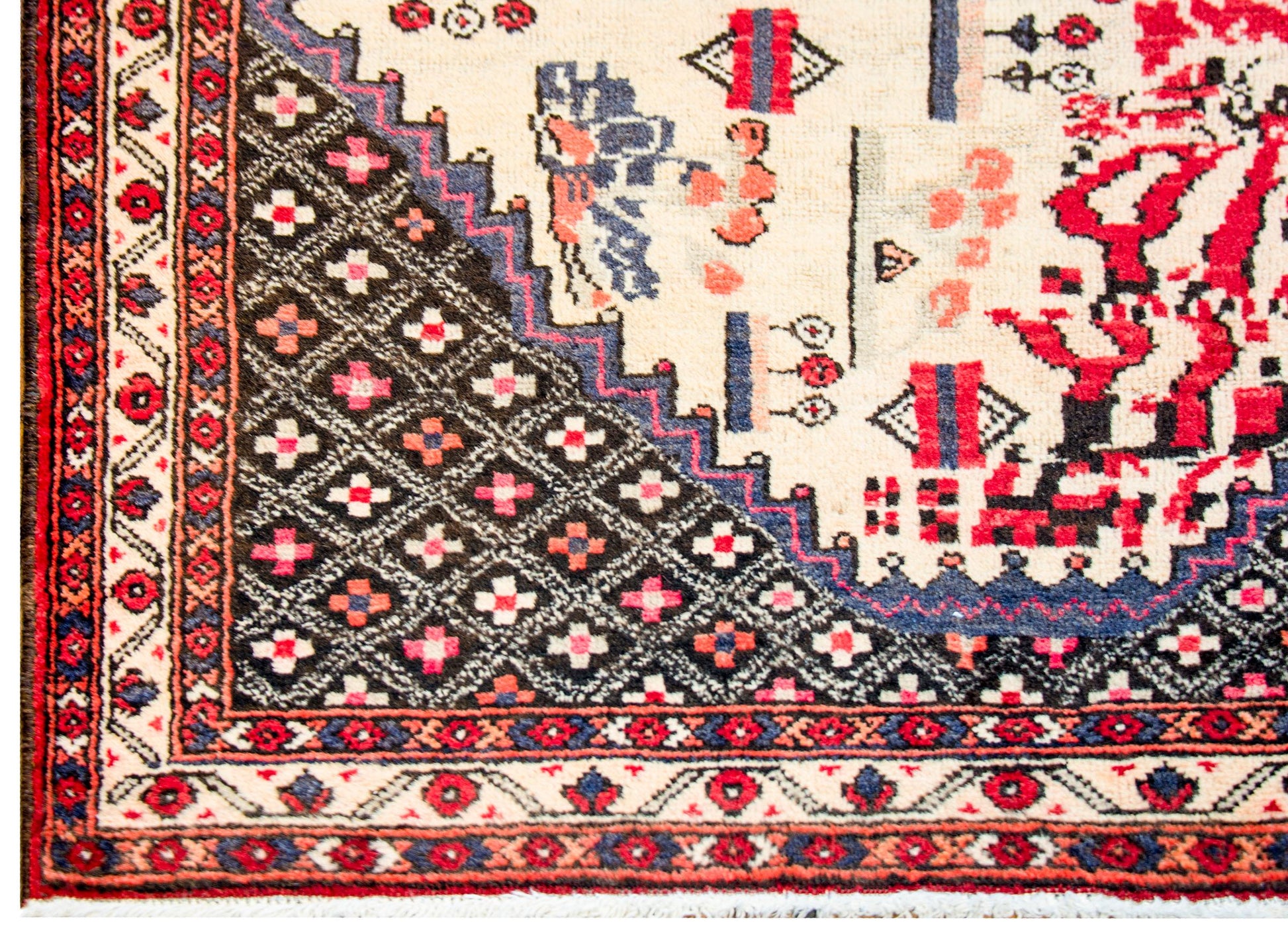 Vintage Pictorial Kelardasht Rug For Sale