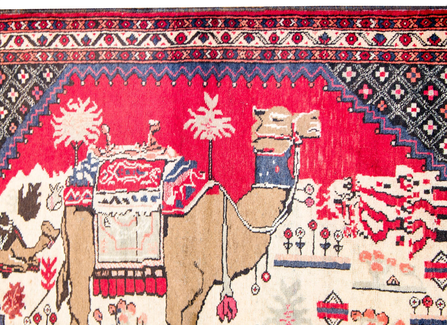 Vintage Pictorial Kelardasht Rug For Sale
