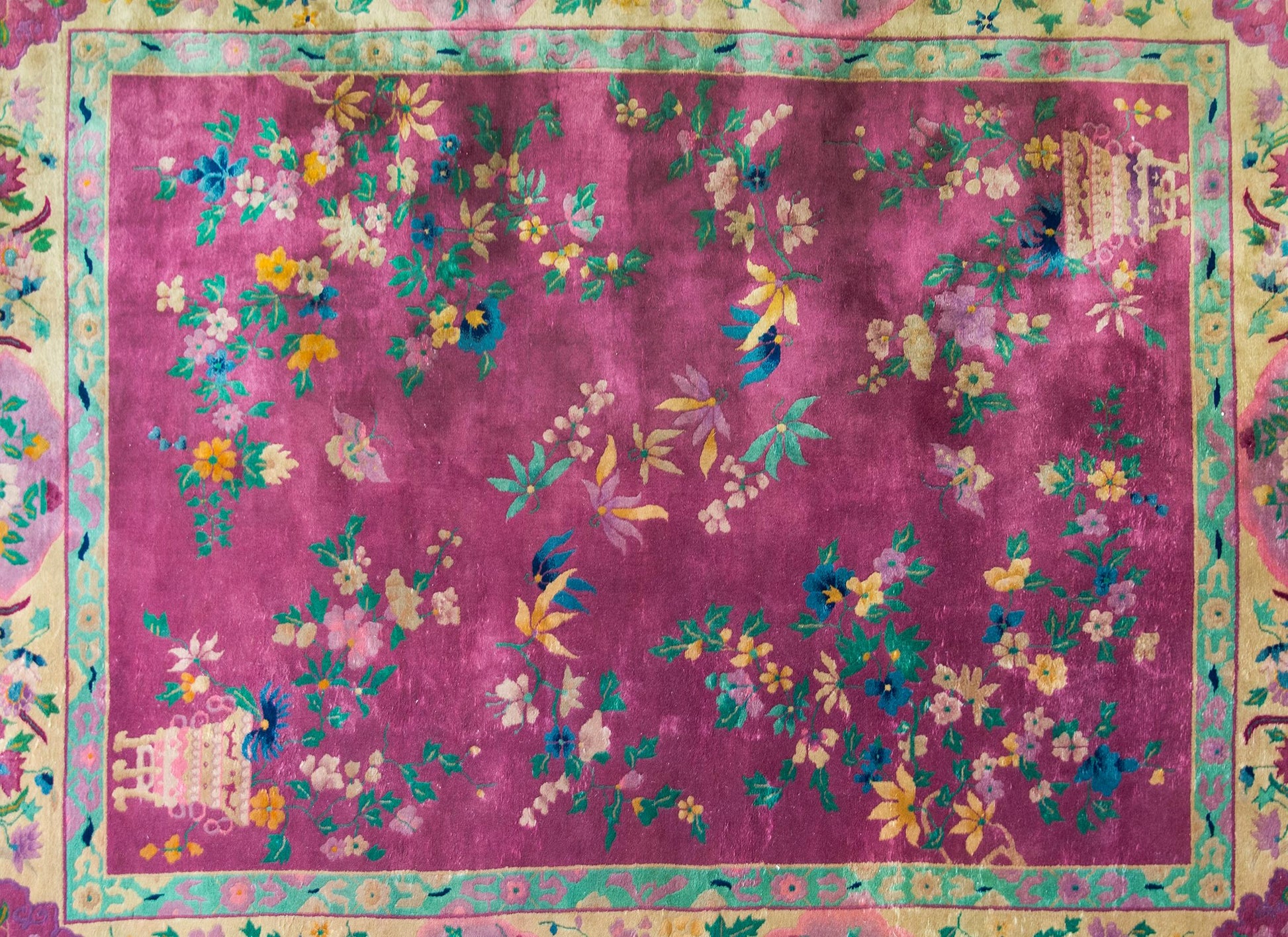 Early 20th Century Chinese Art Deco Rug For Sale