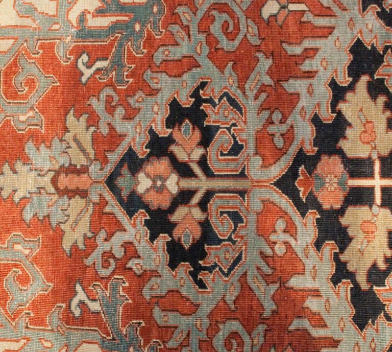 19th Century Persian Serapi Rug For Sale