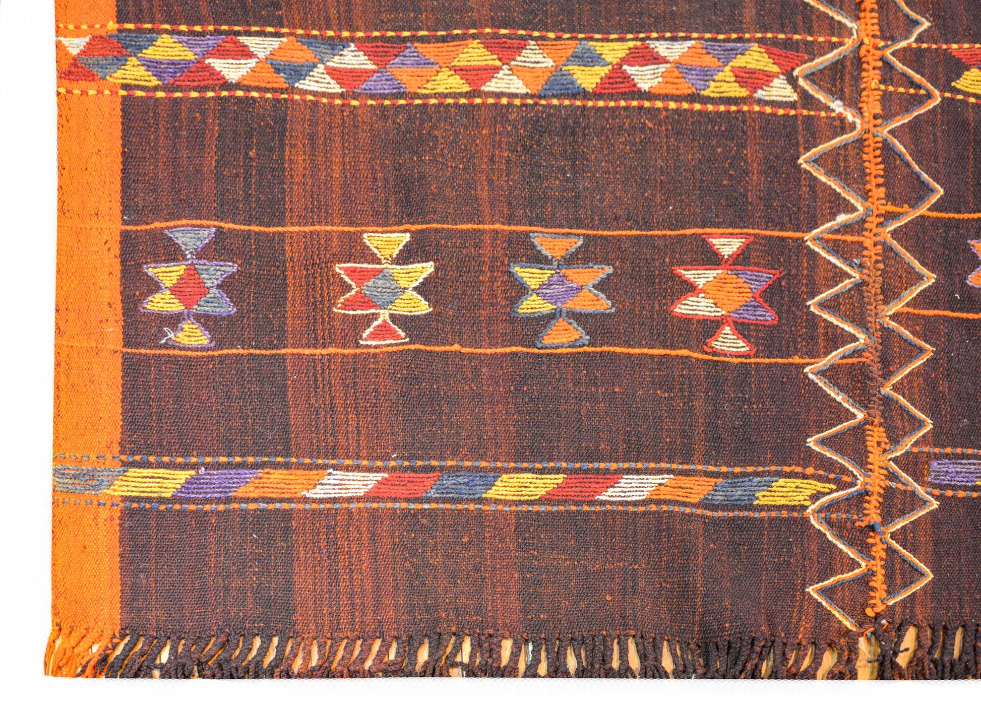 Bold Vintage Mid-20th Century Anatolian Kilim Rug For Sale